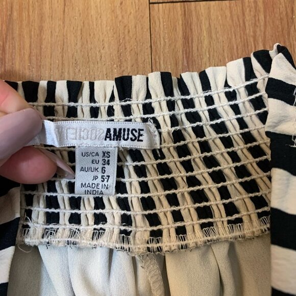 REVOLVE AMUSE SOCIETY Black Stripe Crop Trousers - Picture 10 of 16